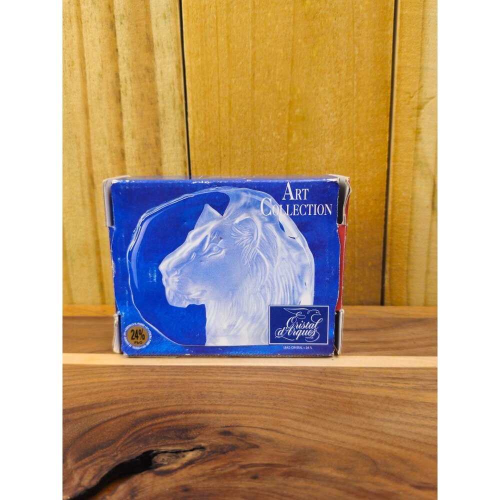 Cristal D'Arques Lion Paperweight